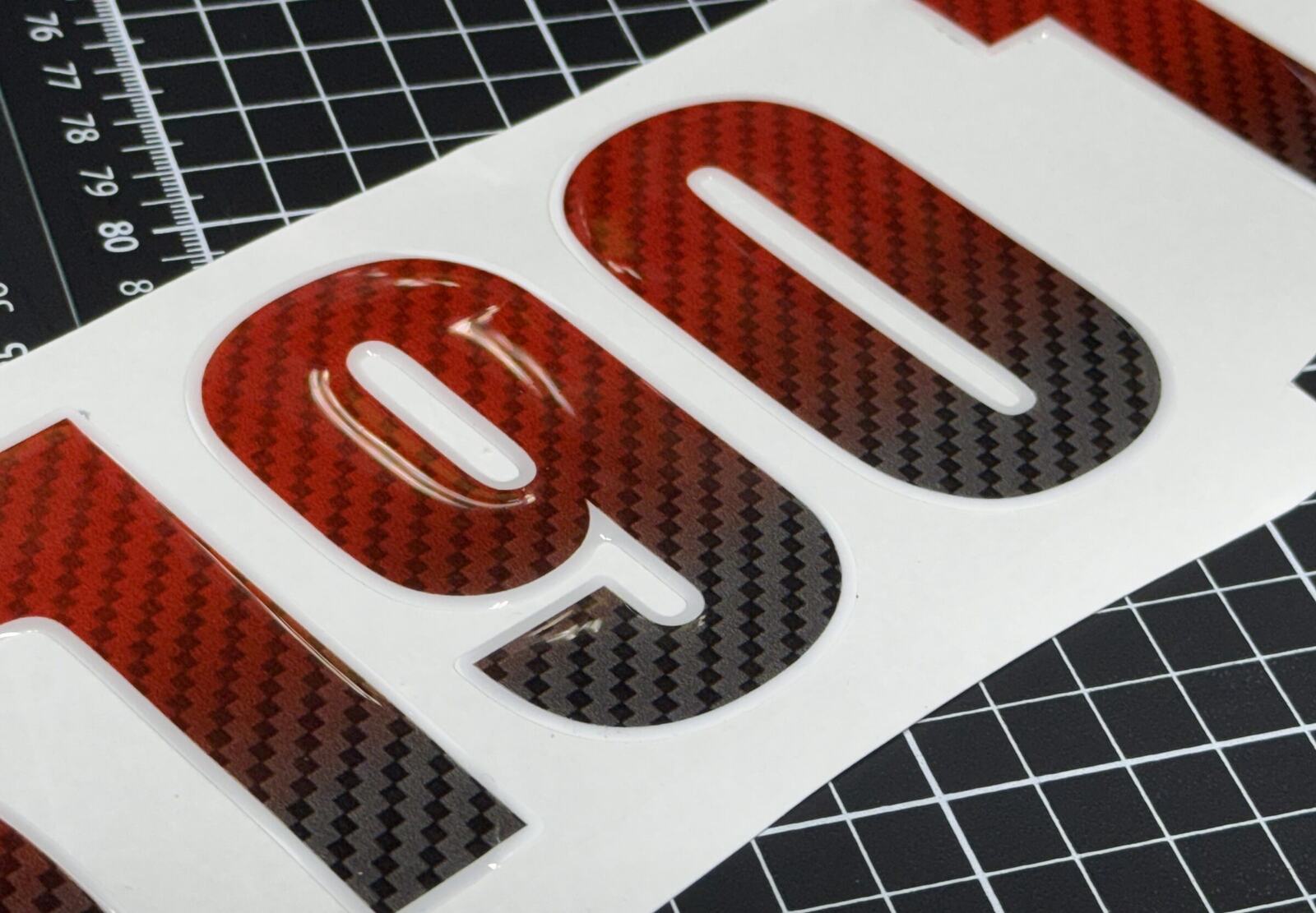 Domed boat registration letters